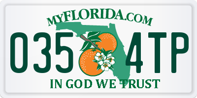 FL license plate 0354TP