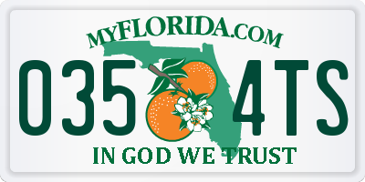 FL license plate 0354TS