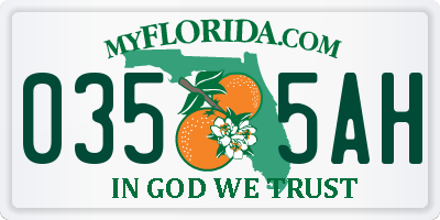 FL license plate 0355AH