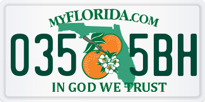 FL license plate 0355BH