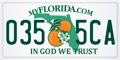 FL license plate 0355CA