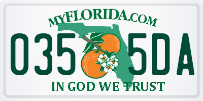 FL license plate 0355DA