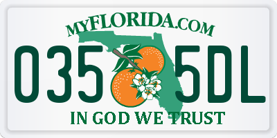 FL license plate 0355DL