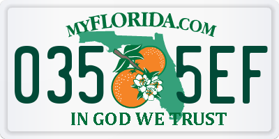 FL license plate 0355EF