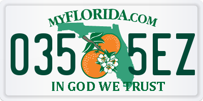 FL license plate 0355EZ