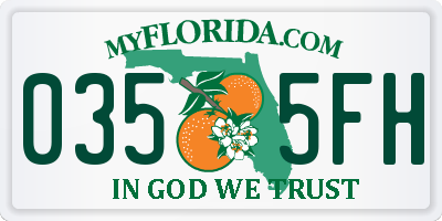 FL license plate 0355FH