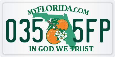 FL license plate 0355FP