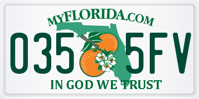 FL license plate 0355FV