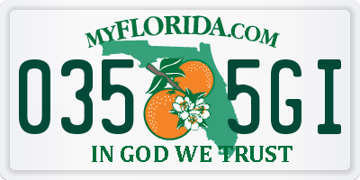 FL license plate 0355GI