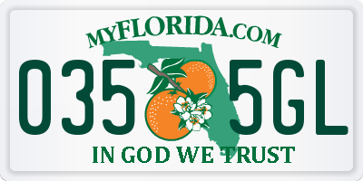 FL license plate 0355GL