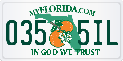 FL license plate 0355IL