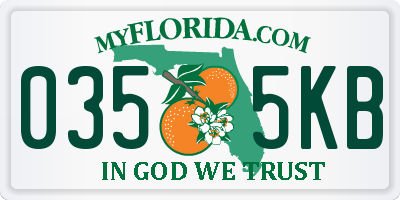 FL license plate 0355KB