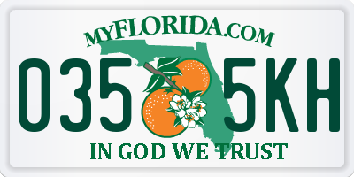 FL license plate 0355KH