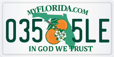 FL license plate 0355LE