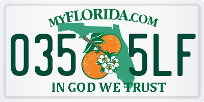 FL license plate 0355LF