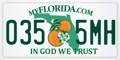 FL license plate 0355MH