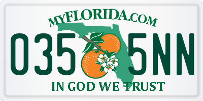 FL license plate 0355NN