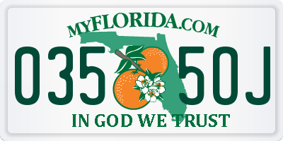 FL license plate 0355OJ