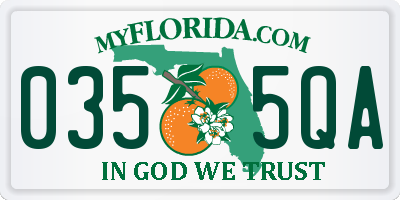 FL license plate 0355QA