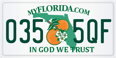 FL license plate 0355QF