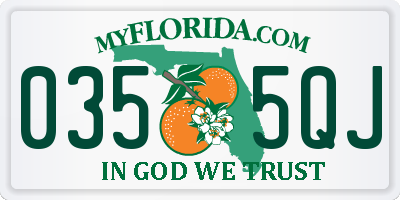 FL license plate 0355QJ