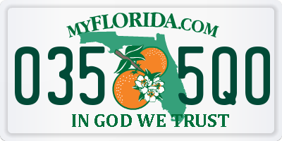 FL license plate 0355QO