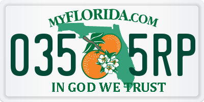 FL license plate 0355RP