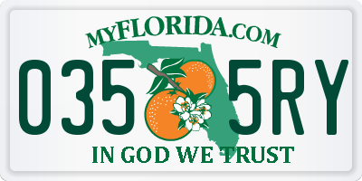 FL license plate 0355RY