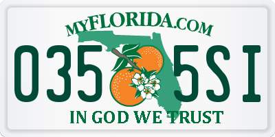 FL license plate 0355SI