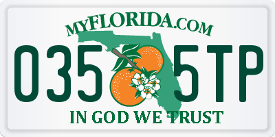 FL license plate 0355TP