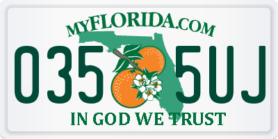 FL license plate 0355UJ