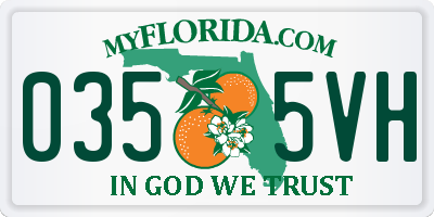 FL license plate 0355VH