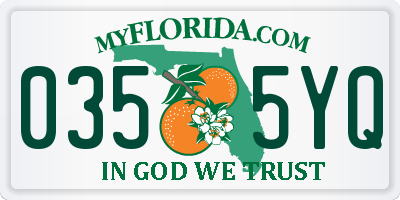 FL license plate 0355YQ
