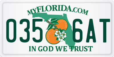 FL license plate 0356AT