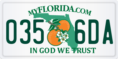 FL license plate 0356DA