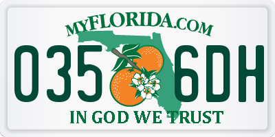 FL license plate 0356DH