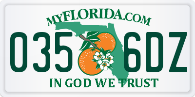 FL license plate 0356DZ