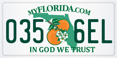FL license plate 0356EL