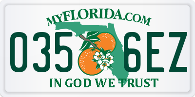 FL license plate 0356EZ