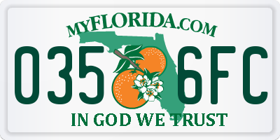 FL license plate 0356FC