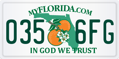 FL license plate 0356FG