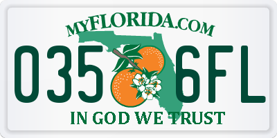 FL license plate 0356FL