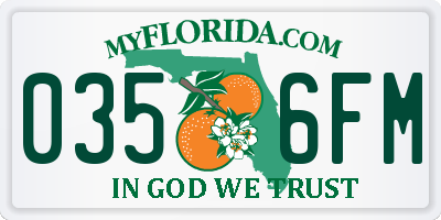 FL license plate 0356FM