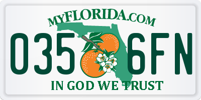FL license plate 0356FN