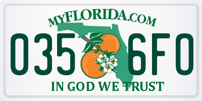 FL license plate 0356FO