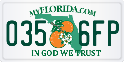 FL license plate 0356FP