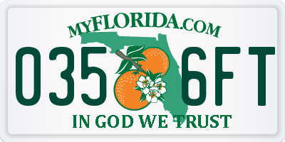 FL license plate 0356FT
