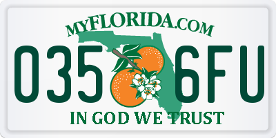 FL license plate 0356FU
