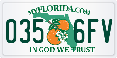 FL license plate 0356FV