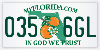 FL license plate 0356GL